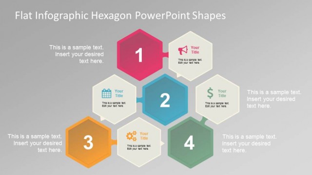 Flat Infographic Hexagonal PowerPoint Shapes