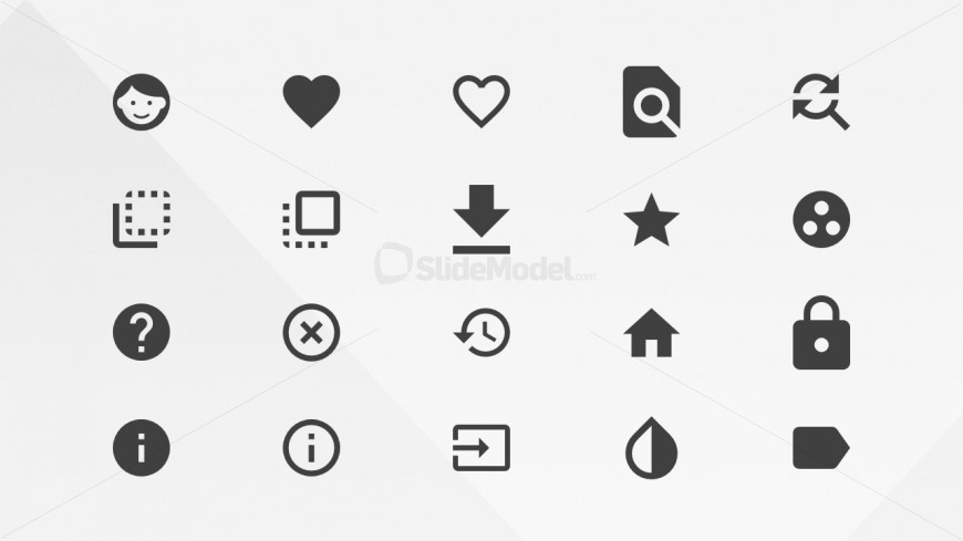 Google Materials PowerPoint Action Icons