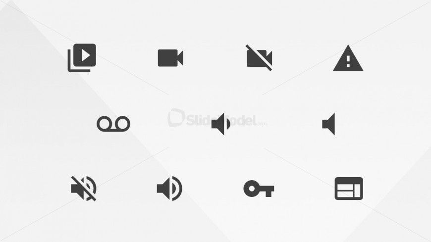 Audio and Video PowerPoint Icons