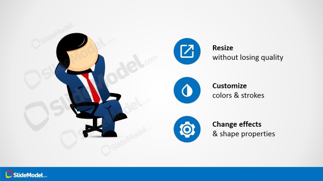 Mike Cartoon Clipart on his Office Chair