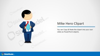 Mike Male Cartoon Hero Picture for PowerPoint