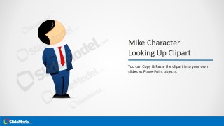 Male Businessman Cartoon Clipart Looking Up