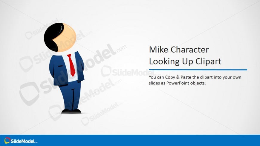 Male Businessman Cartoon Clipart Looking Up