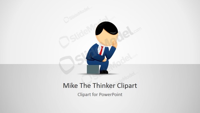 Mike Male Cartoon The Thinker Clipart