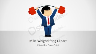Male Cartoon Bodybuilder Picture for PowerPoint