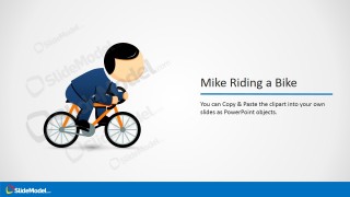 Mike Running a Bike Cartoon Picture