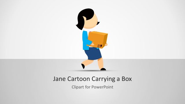 Jane Delivery Box PowerPoint Cartoon