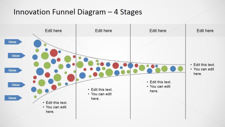 4 Stages Funnel Analysis Horizontal Slide