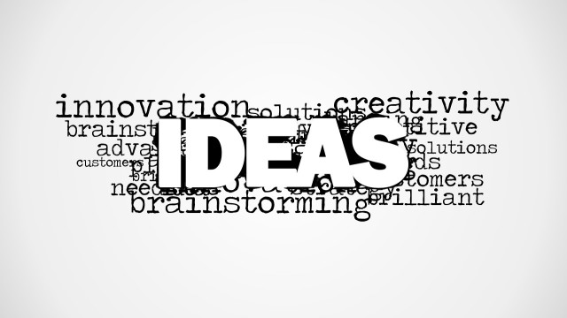 Ideas Word Cloud Picture for PowerPoint