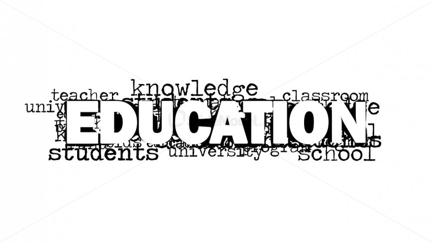 PowerPoint Word Cloud Featuring Education
