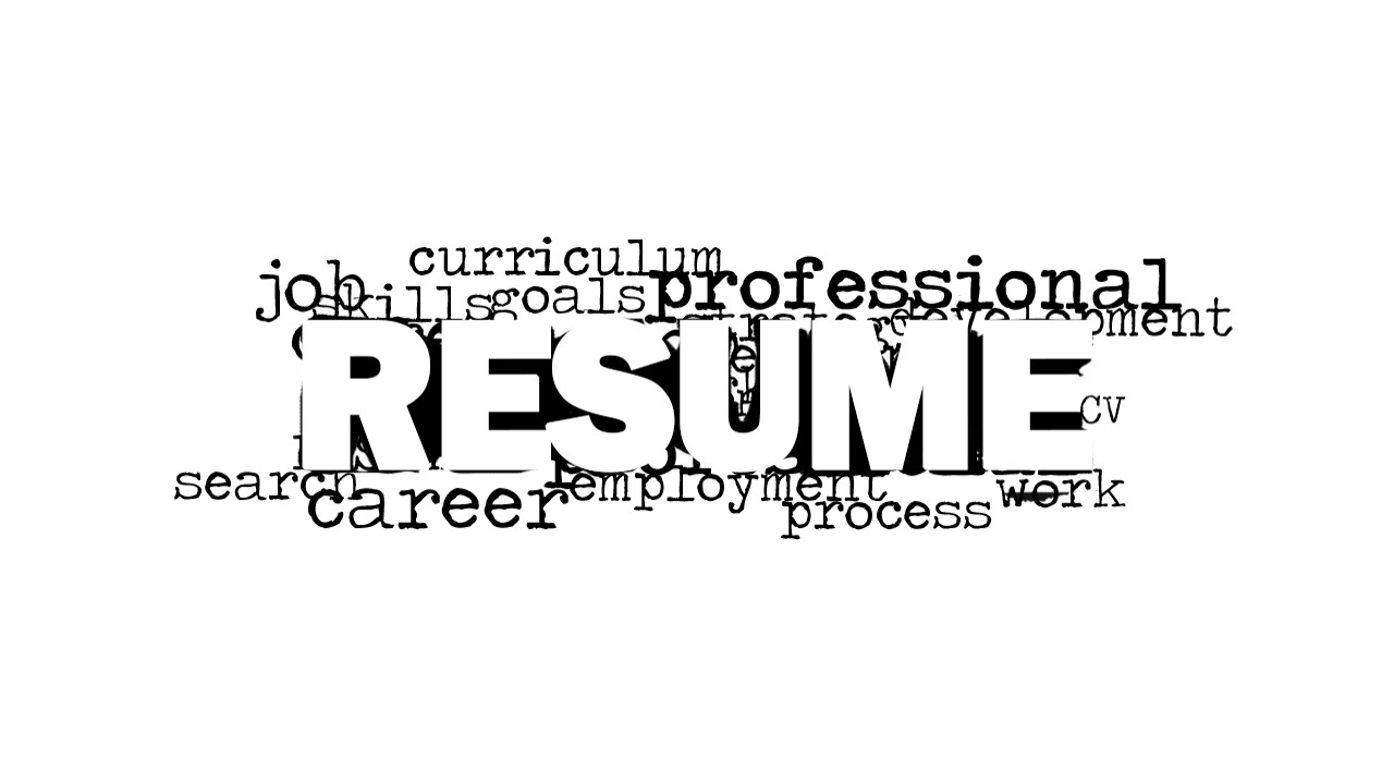 Resume Word Cloud Picture for PowerPoint & Presentation Slide