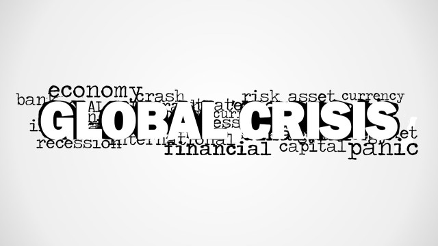 Global Crisis Word Cloud Picture for PowerPoint