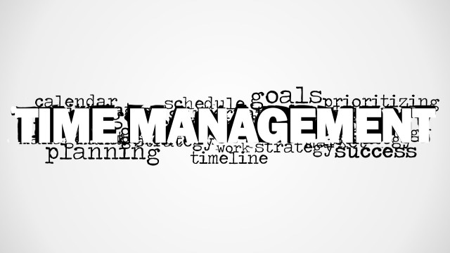 Time Management Word Cloud Picture for PowerPoint