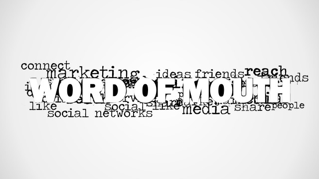 Word of Mouth Word Cloud Picture for PowerPoint