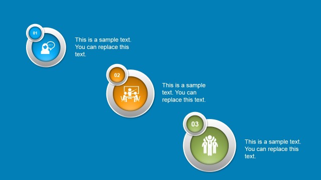Creative Circular Shapes for Agenda Slide in PowerPoint