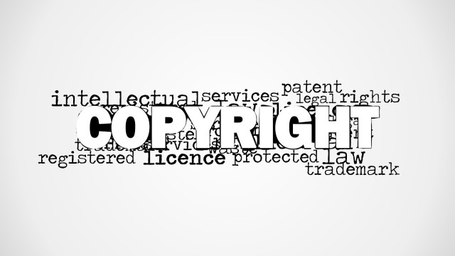 Copyright Word Cloud Picture for PowerPoint