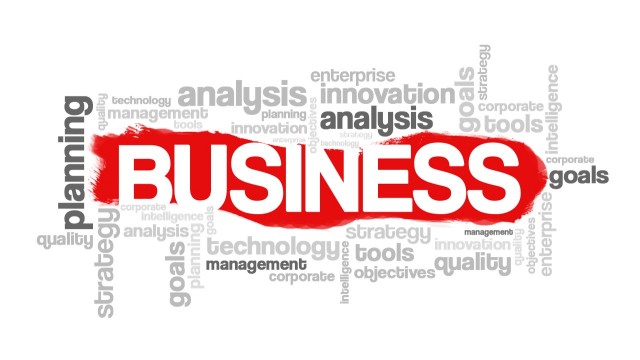 PowerPoint Business Tag Cloud with Red Paint Brush Style