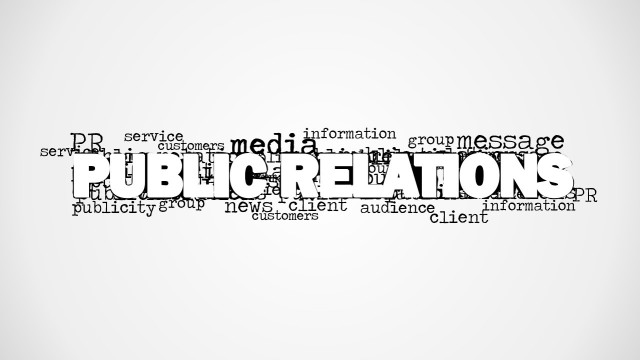 Public Relations PowerPoint Word Cloud Background