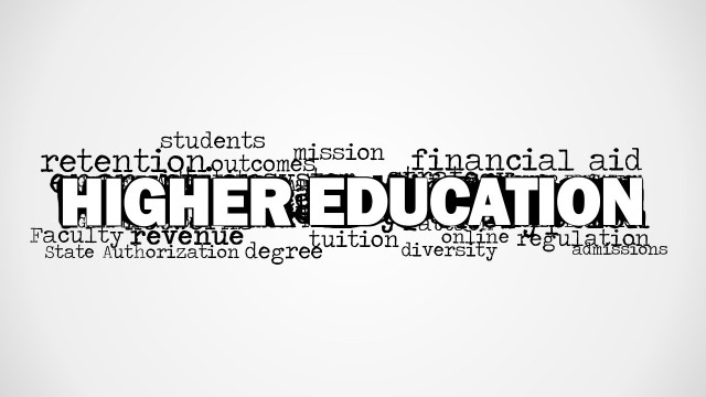 Higher Education Word Cloud Picture for PowerPoint