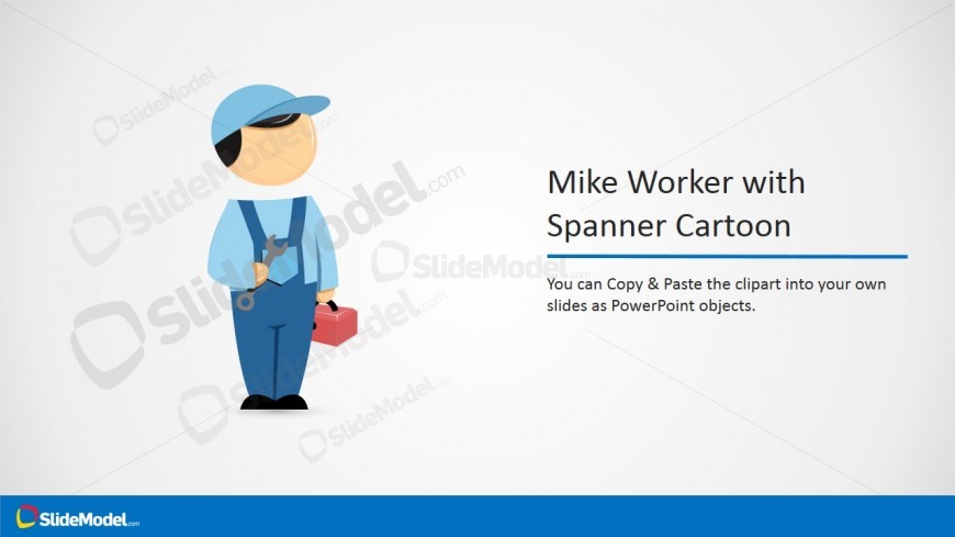 PPT Template Clipart Cartoon Mike with Spanner