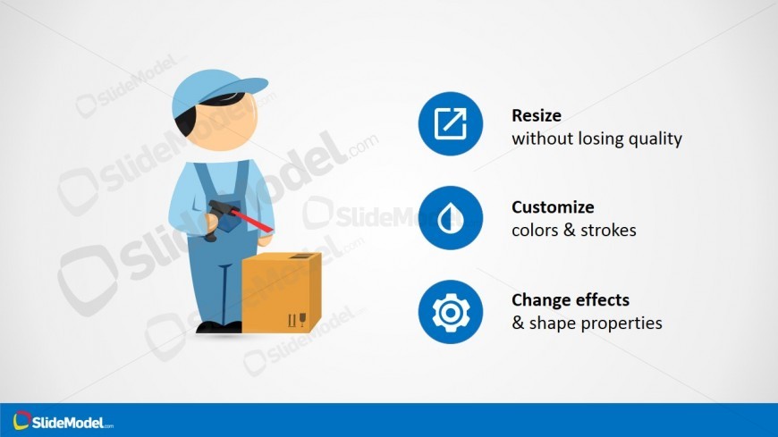 PowerPoint Template Mike Clipart for Warehouse Theme