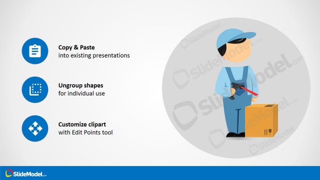 PPT Theme Logistics Employee Clipart