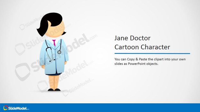 Jane Cartoon as a Medical Doctor for PowerPoint