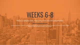 PPT Template with City Background Orange