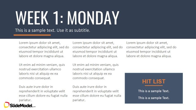 Microsoft PowerPoint Template Week 1 Design