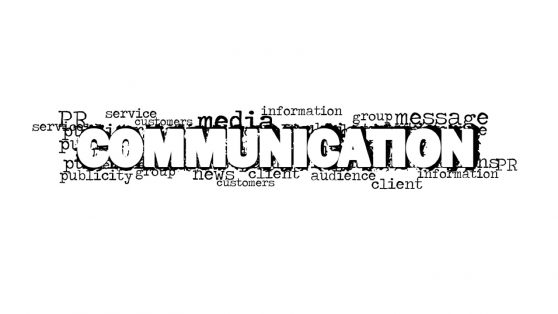 Tech Bold Communication Word Cloud Design