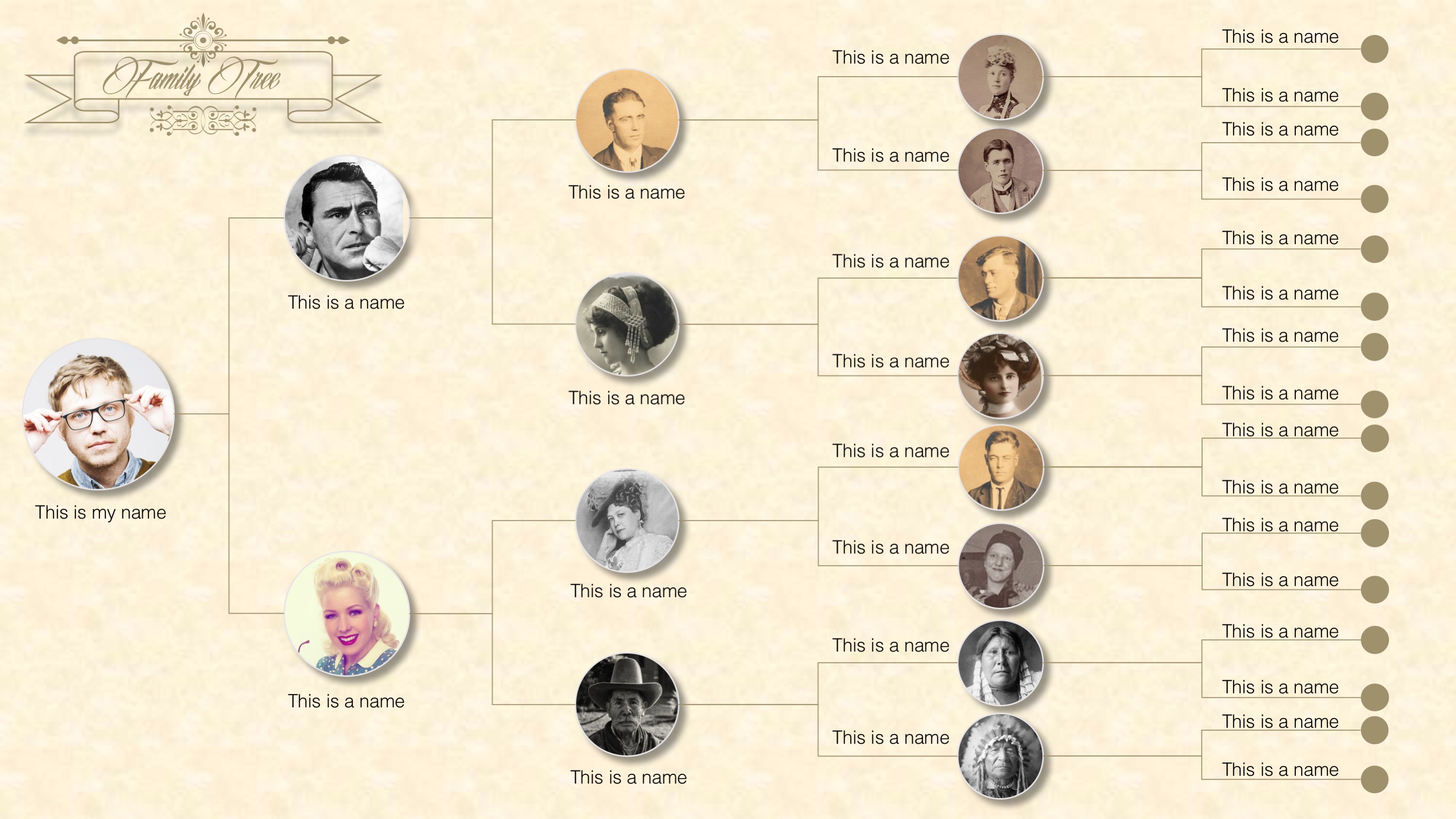 Family Tree PowerPoint Infographic Slide Template - SlideBazaar