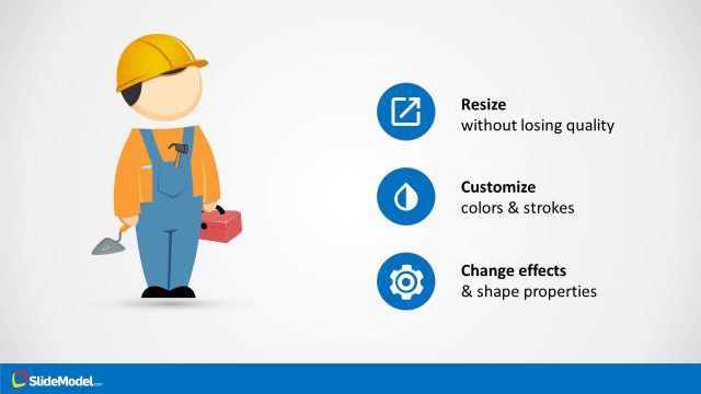 Construction Worker Mike Cartoon Slide