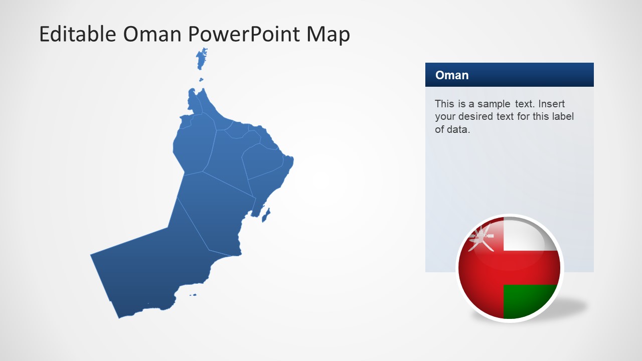 PPT Map Slide of Oman