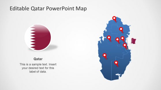 Flag and Map Icons Qatar