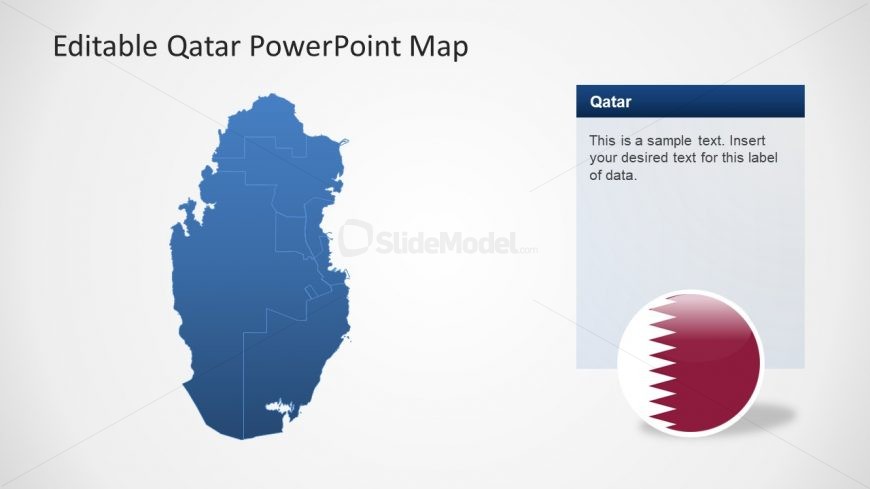 Bordered PowerPoint Editable Map