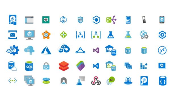 Azure Cloud Services Icons PPT
