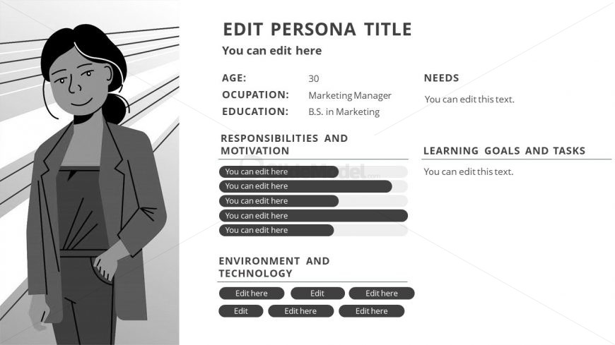 Editable Slide of Persona PowerPoint