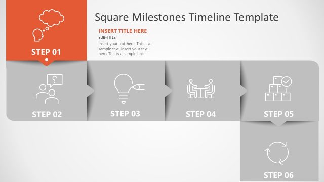 6 Milestones PowerPoint Timeline