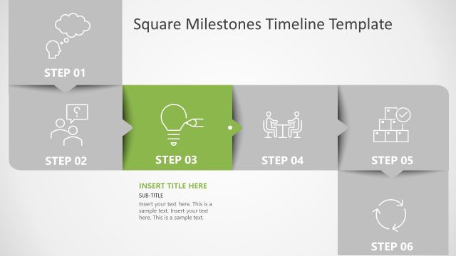 6 Steps Timeline and Planning Diagram