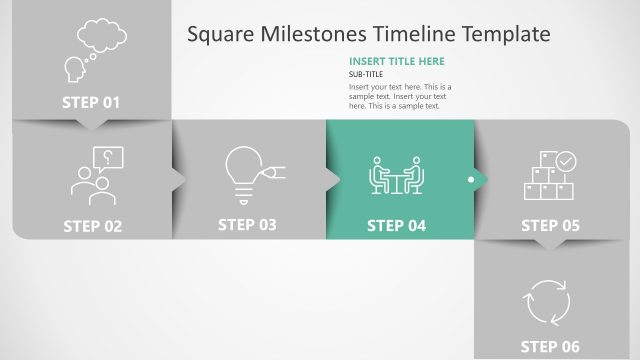 6 Steps Project Timeline PowerPoint