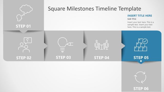 Square Milestones Project Timeline PPT