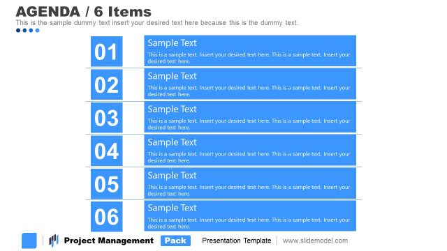 Table of Contents Agenda 3 Project Management PPT