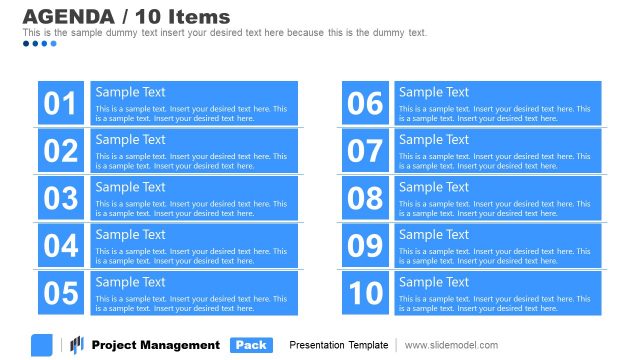 Table of Contents Agenda 4 Project Management PPT
