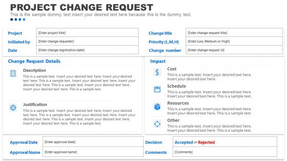 Project Change Request Template