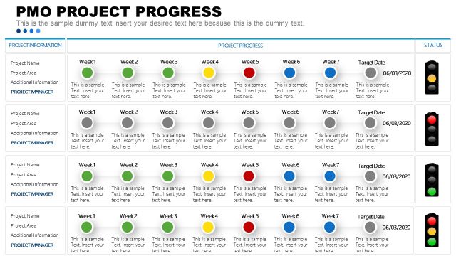 PMO Project Progress Templates