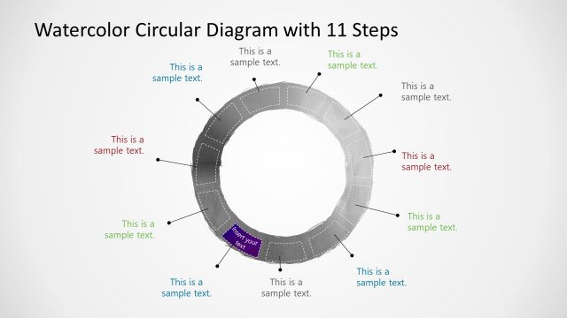 Watercolor Step 7 Circular Diagram Template