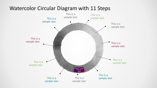 Watercolor Step 6 Circular Diagram Template