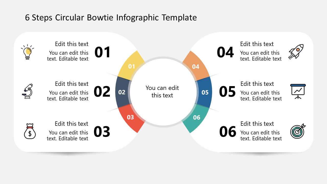 Bowtie Presentation Template for Circular Diagram 