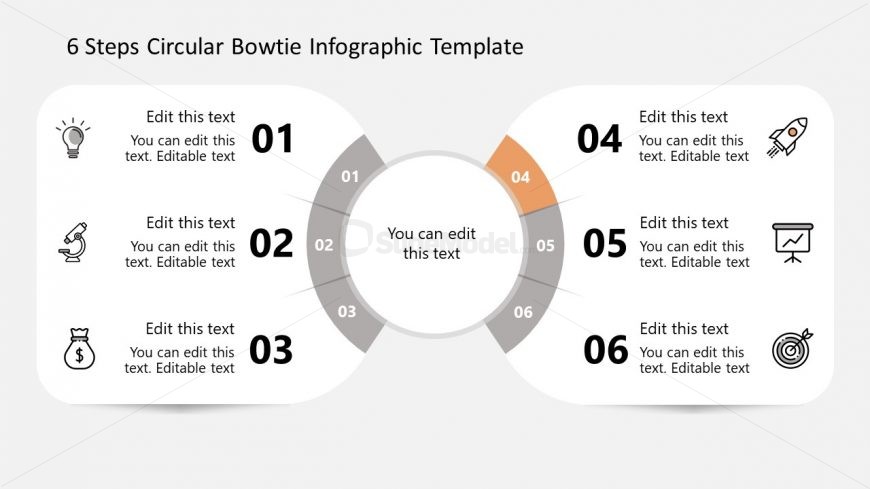 Fourth Step Bowtie Circular Diagram Infographics