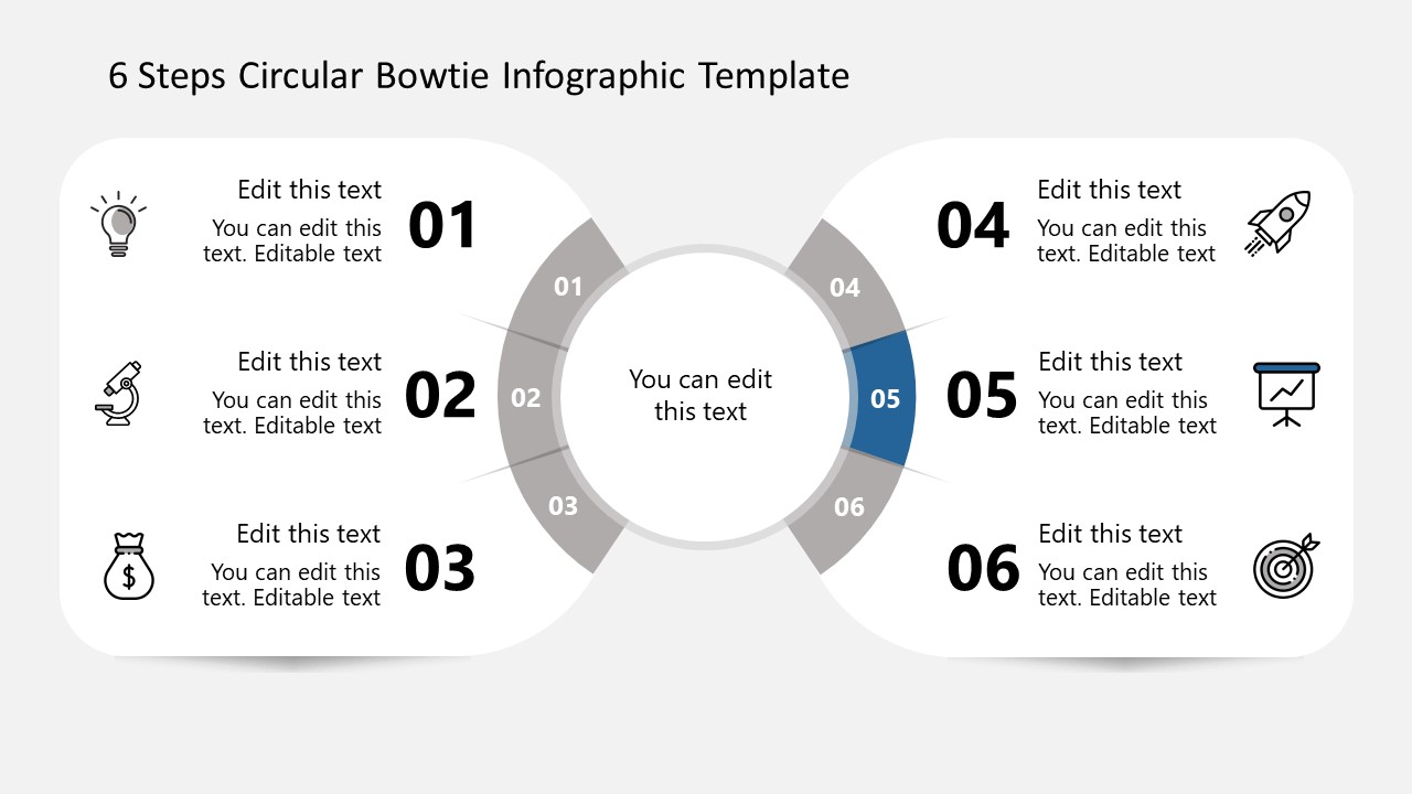 Fifth Step Bowtie Circular Diagram Infographics